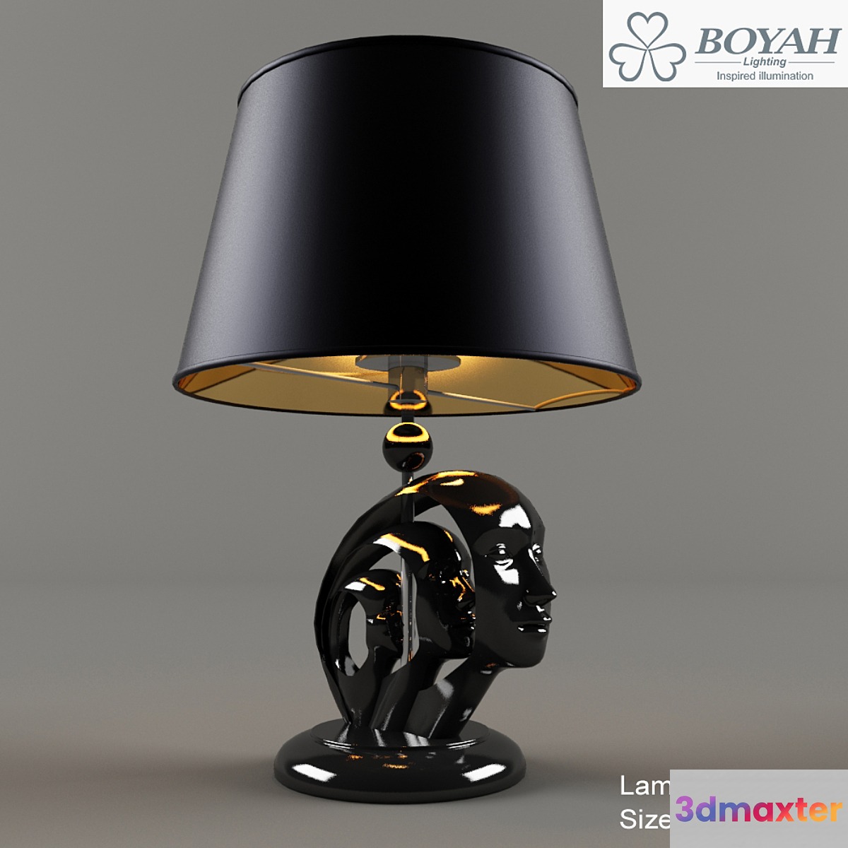 Contemporary table lamp Boyah lighting 3D Max