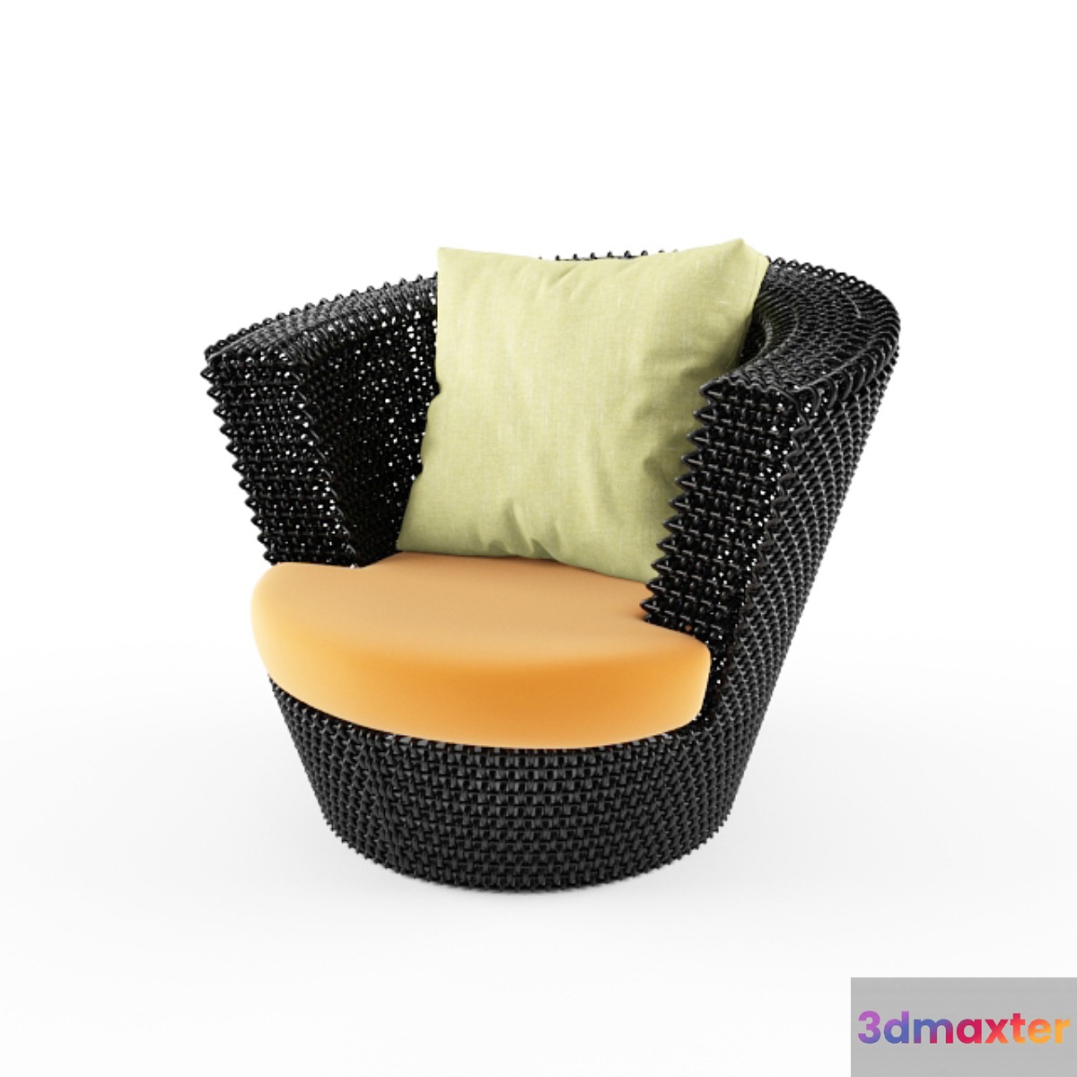 Rattan wicker chair 3D Max