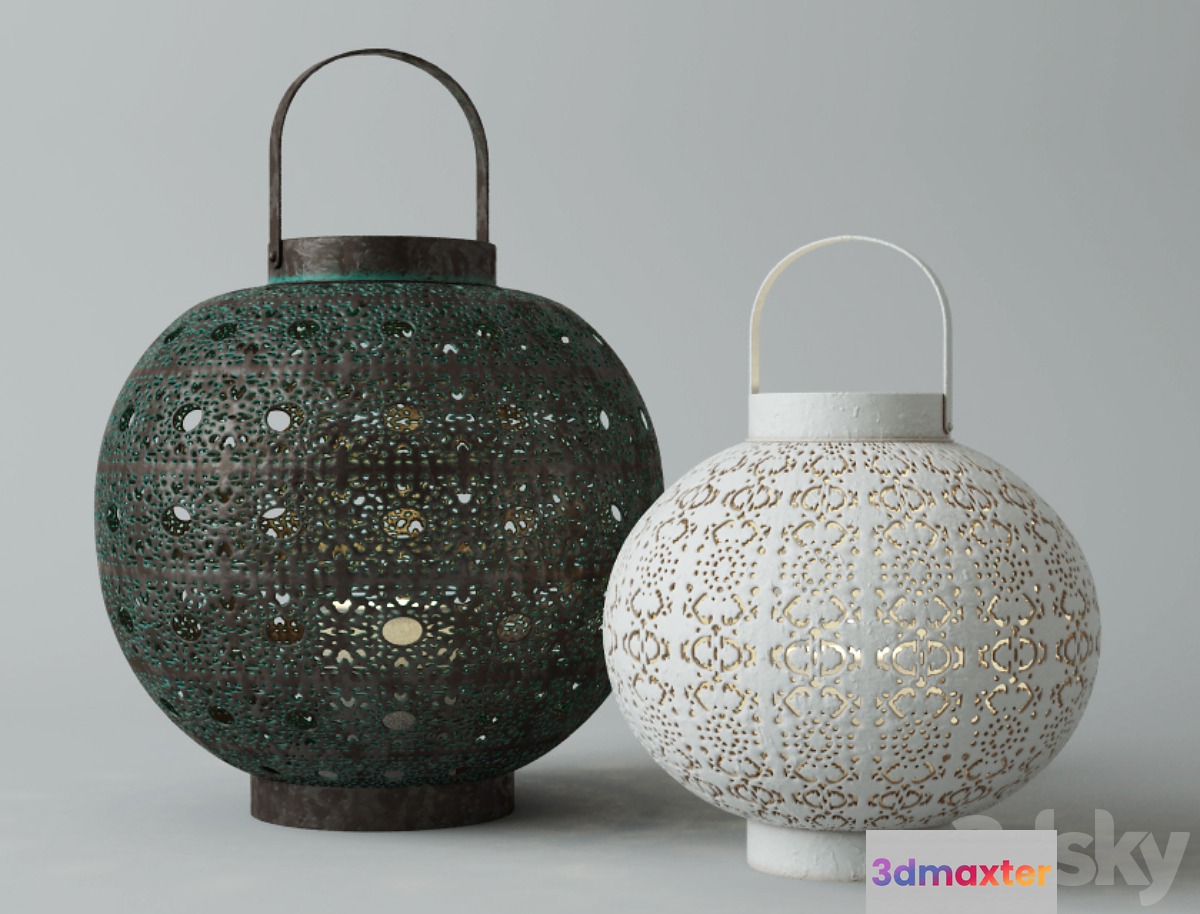 Filigree Lanterns 3D Max
