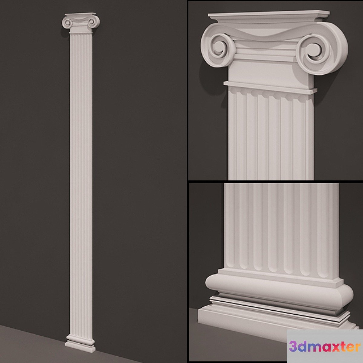 Pilaster antique type 5 3D Max