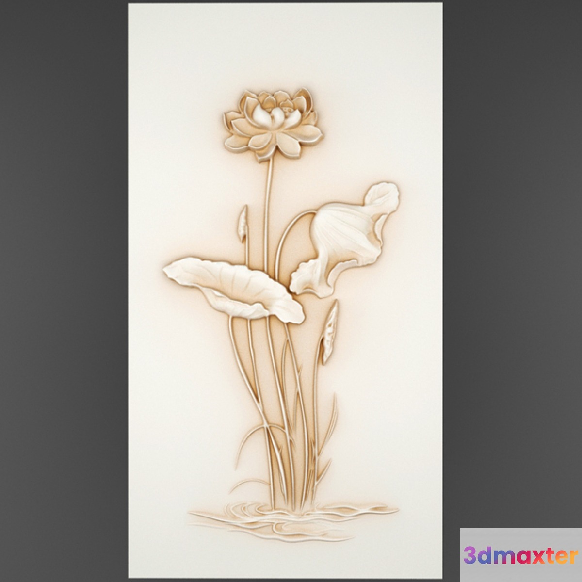Flowers relief. 3D Max