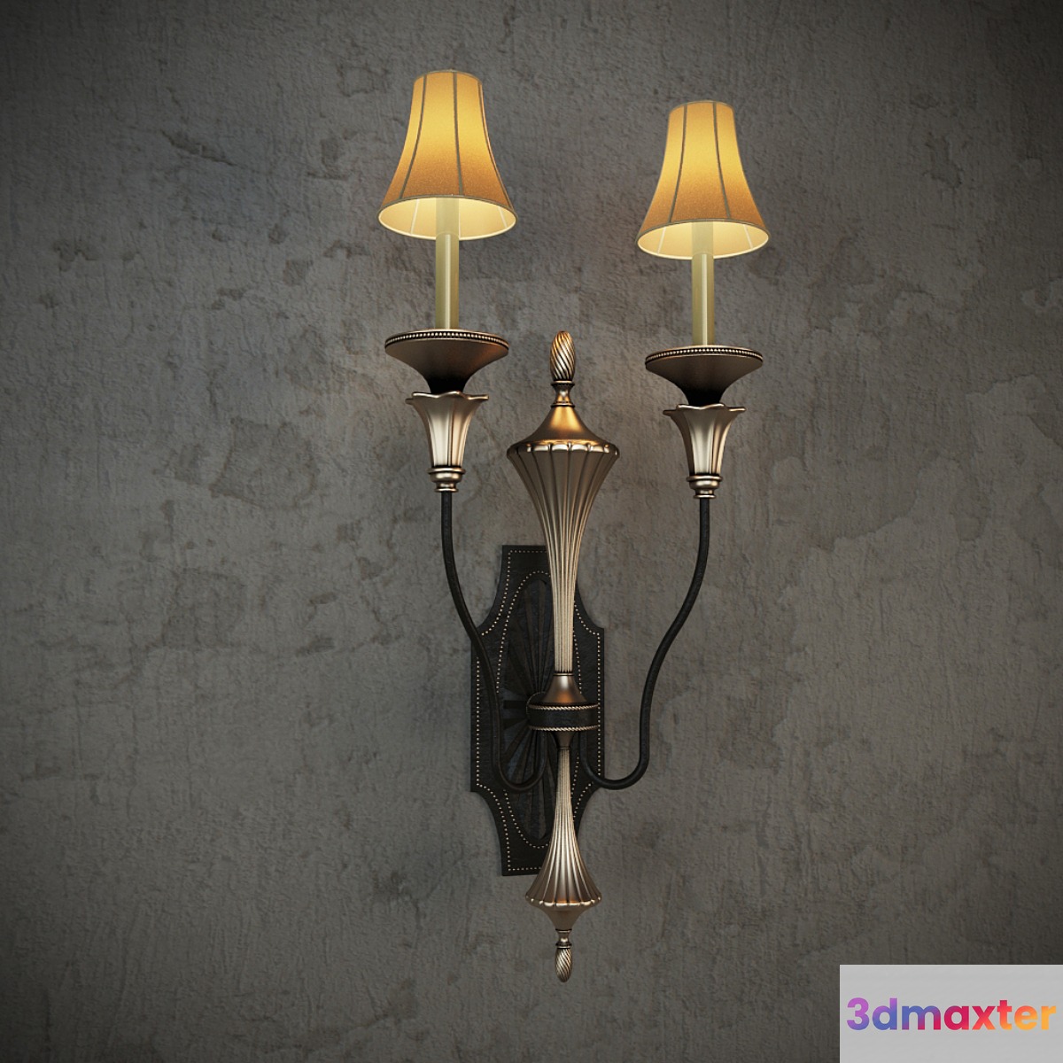 American Retro Wall Light 3D Max