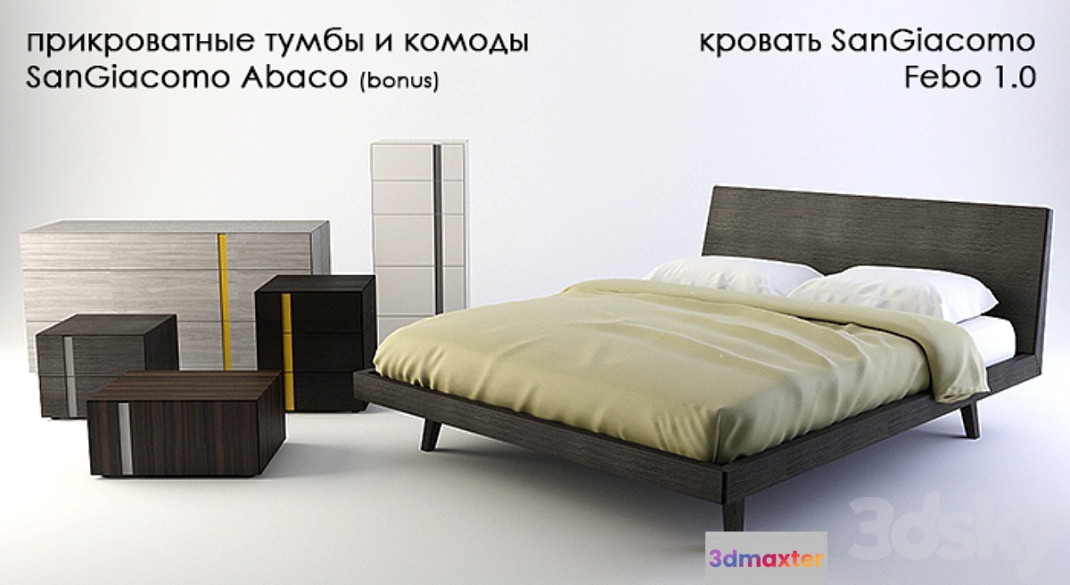 bed SanGiacomo Febo 1.0 3D Max