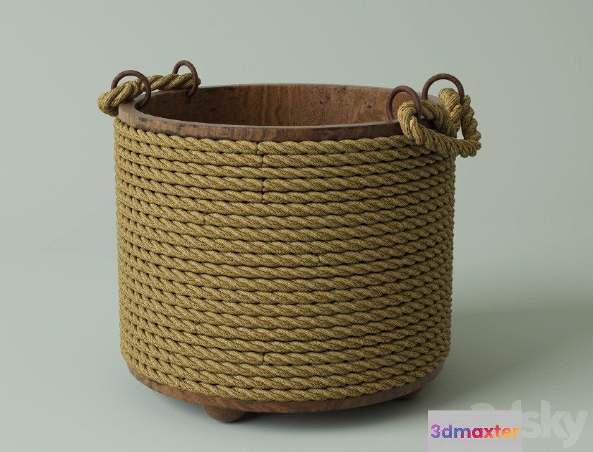 Bucket with ropes - No.2 3D Max