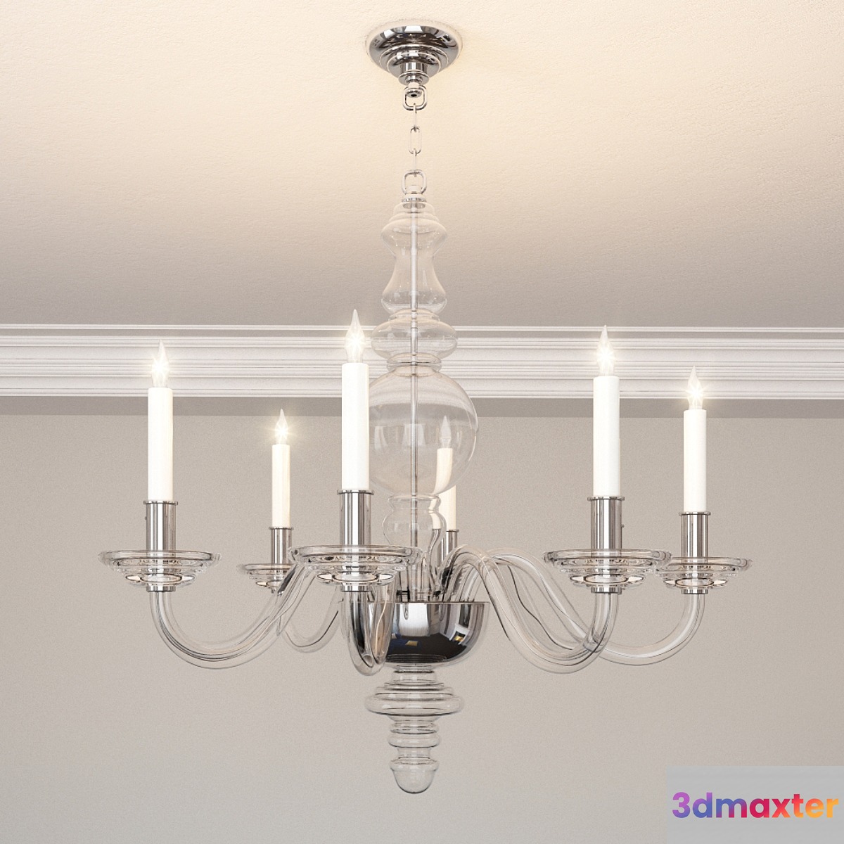 Visual Comfort 25CVK Grande George Round Chandelier 3D Max
