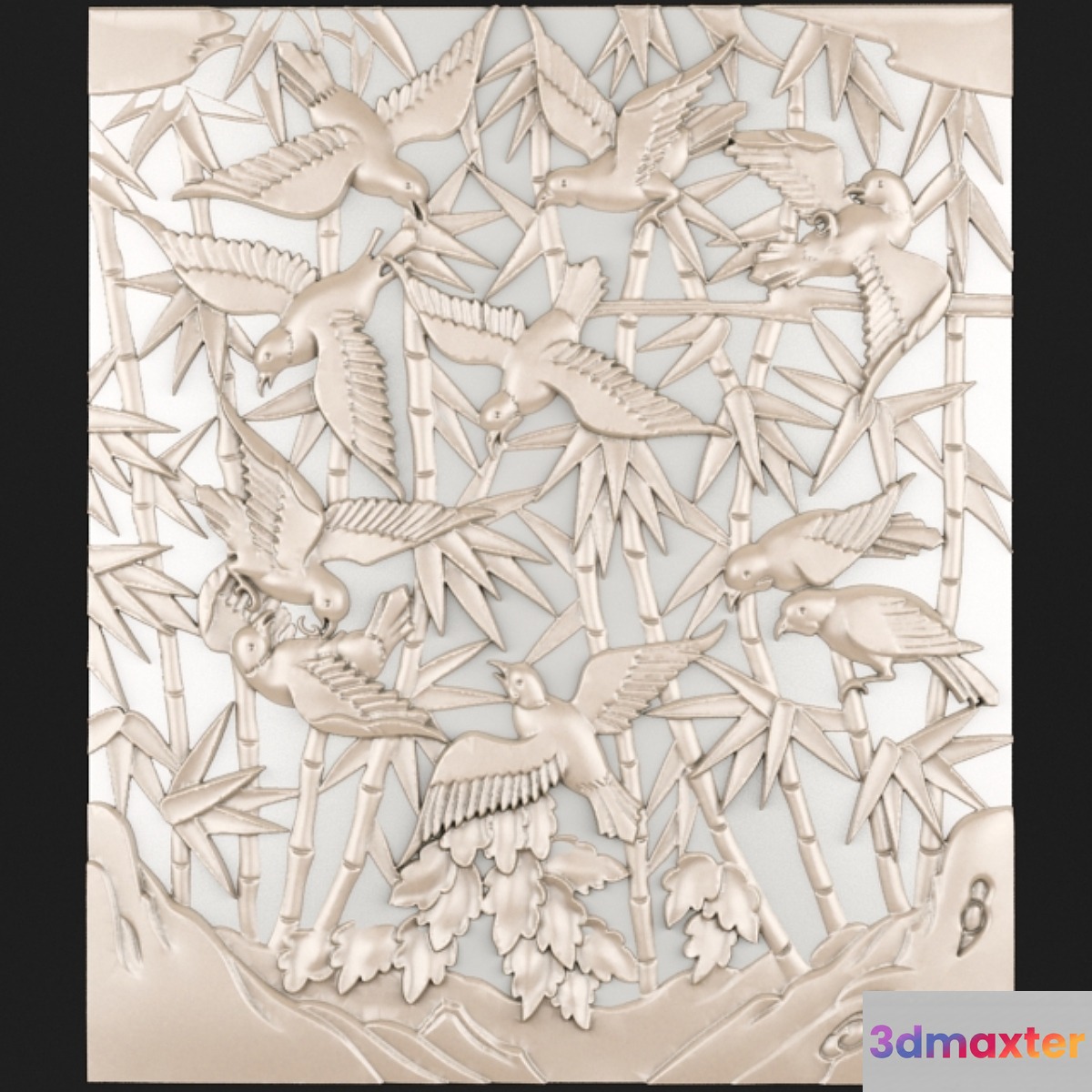 Bas-relief. 3D Max