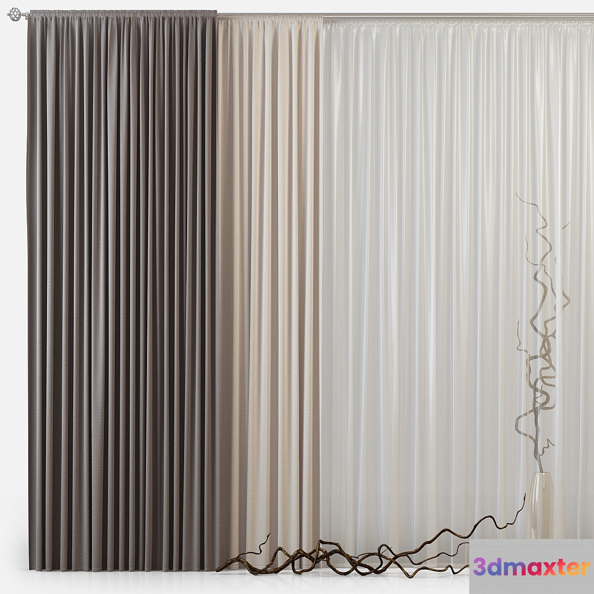 Curtains m02 3D Max