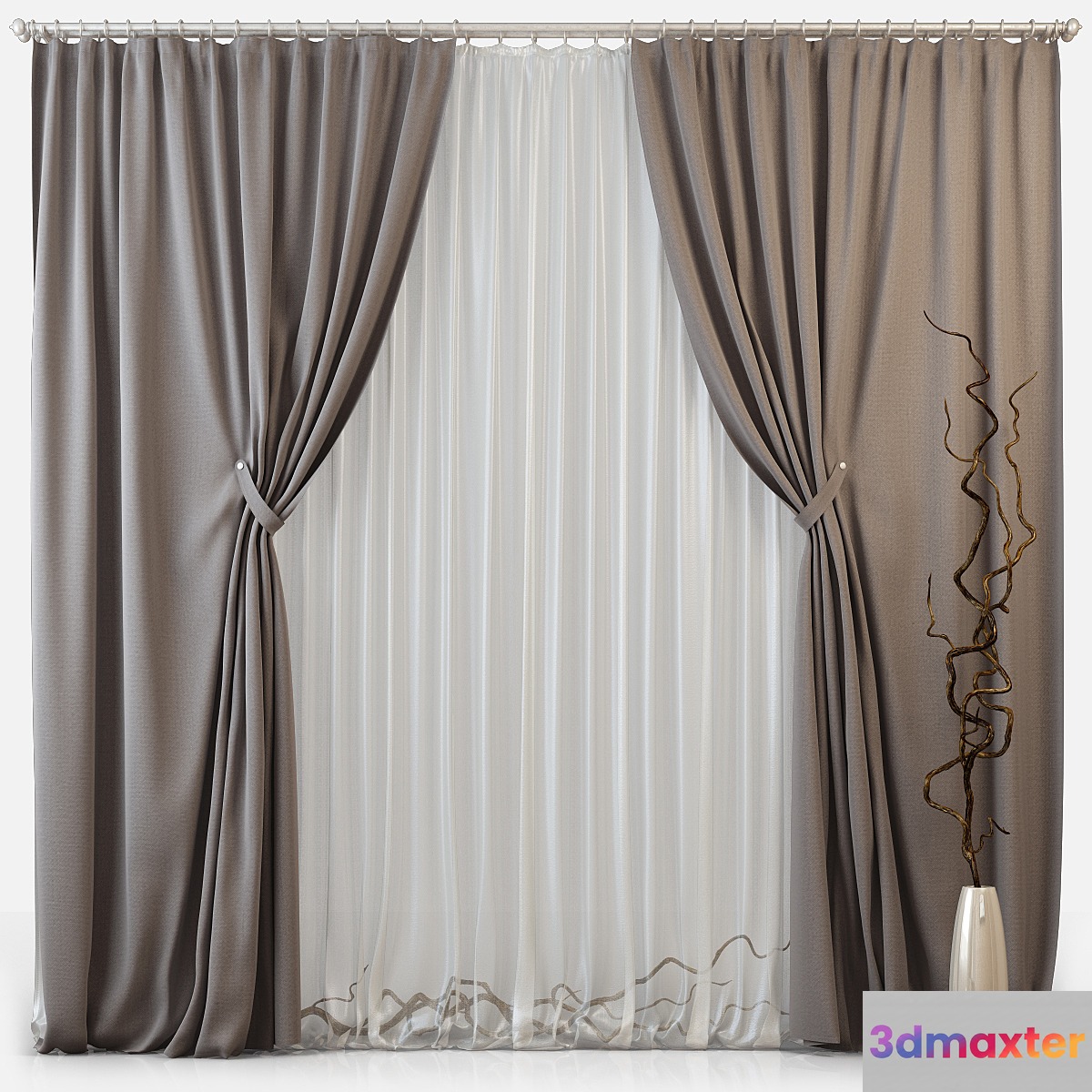 Curtains m08 - No.2 3D Max