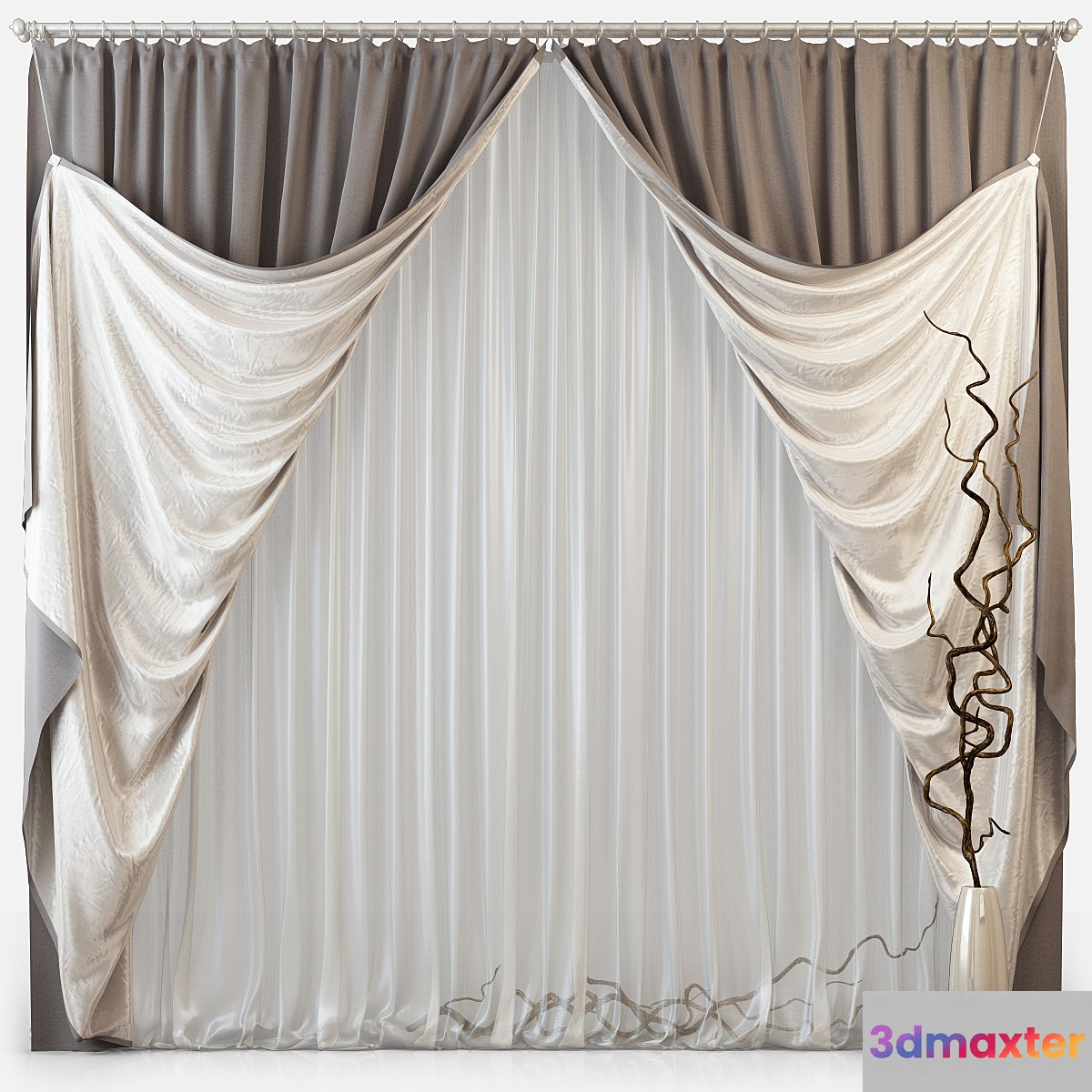 Curtains m14 3D Max