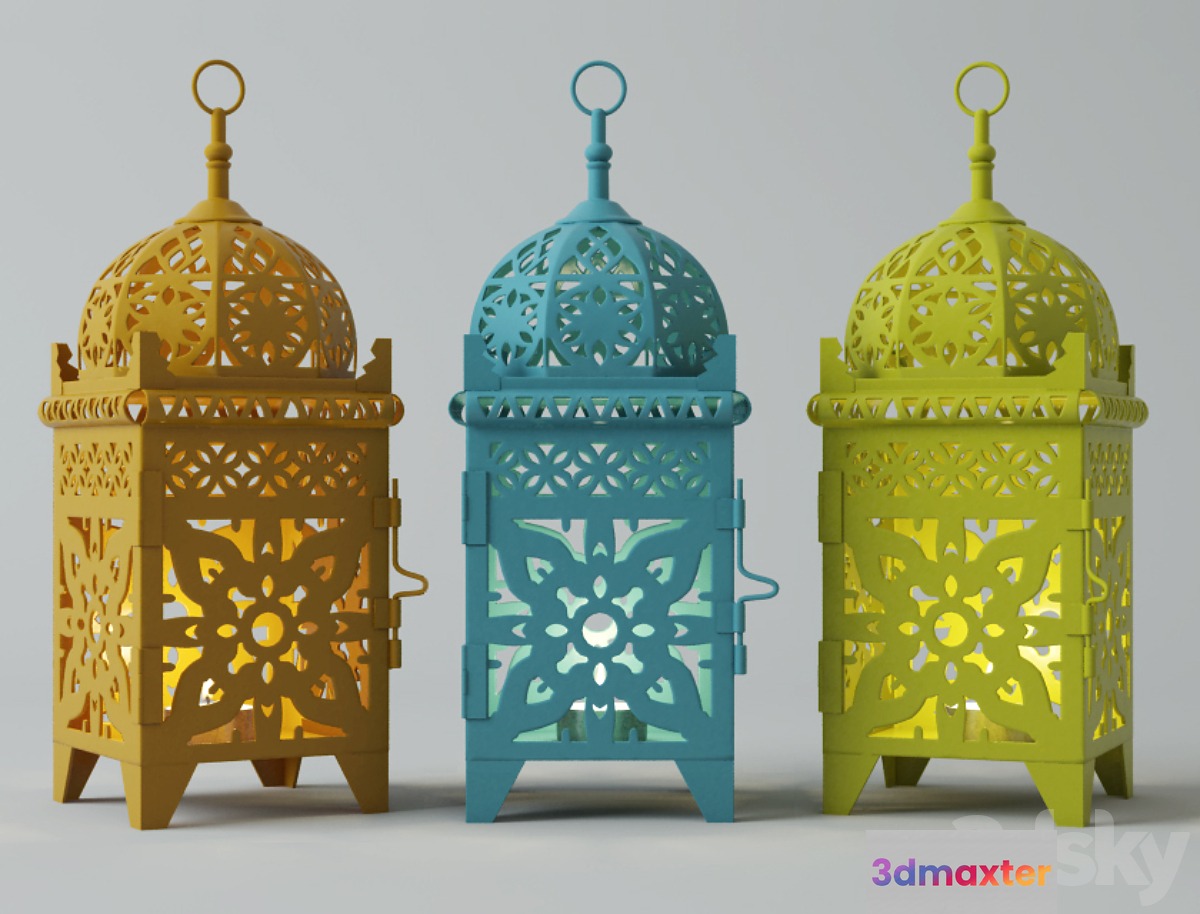 Moroccan Lantern Set 3D Max