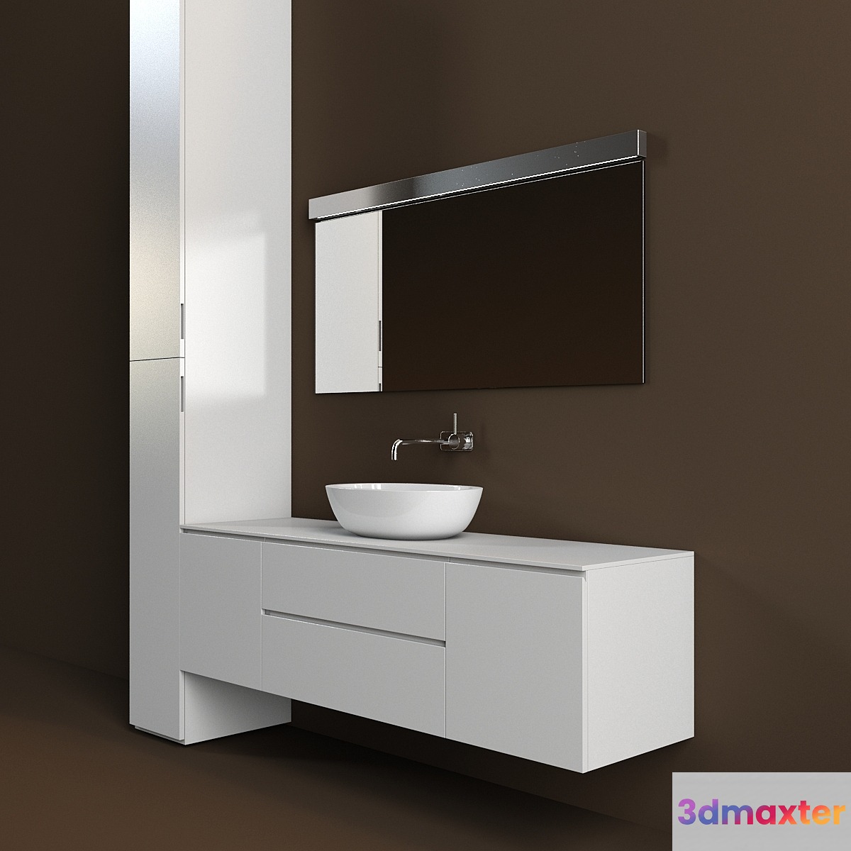 Washbasin with bath cabinet