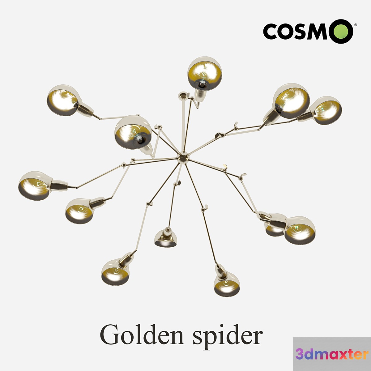Golden spider 3D Max