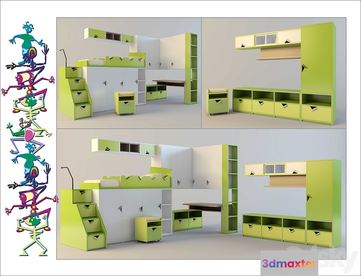 Modular furniture for the nursery.