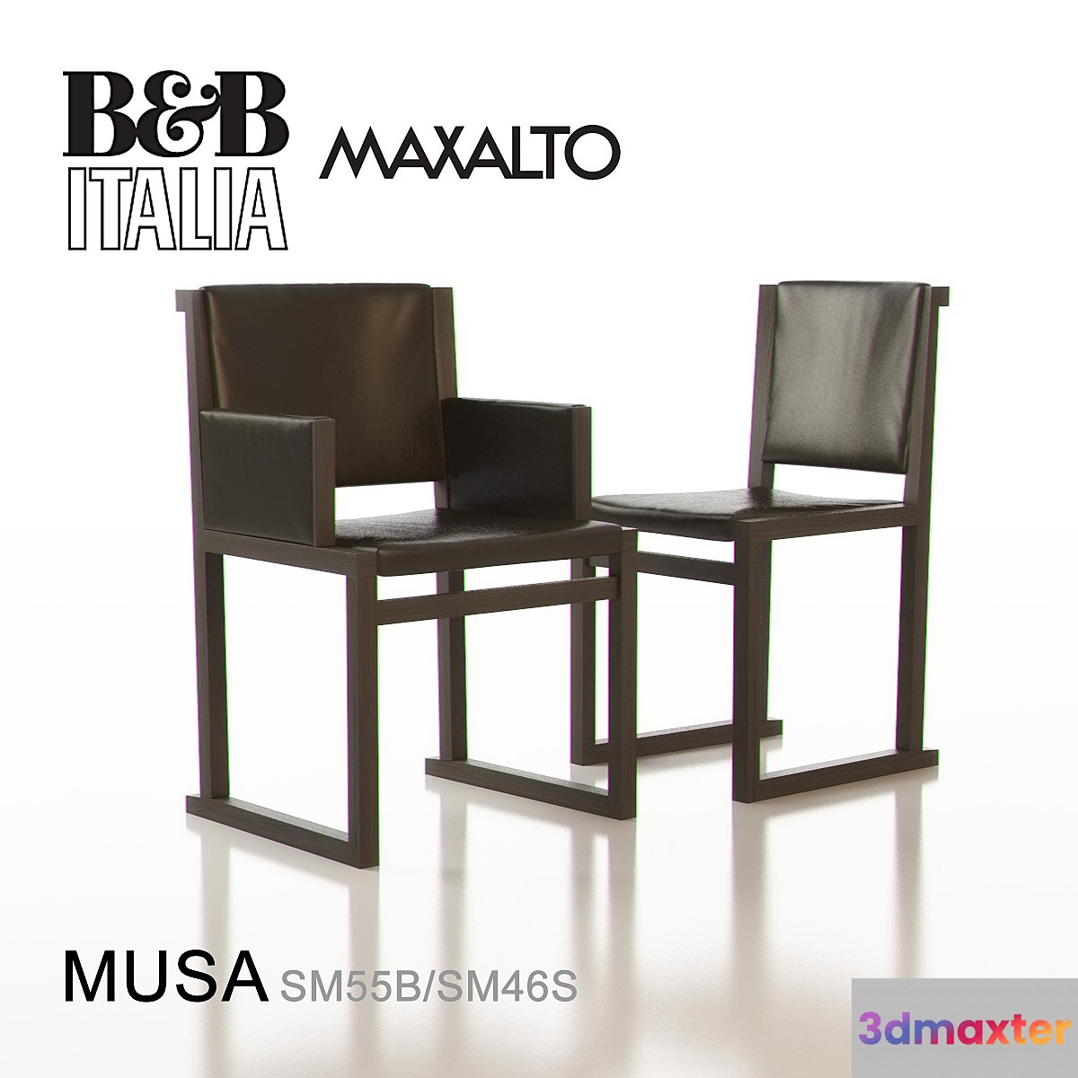 B&B ITALIA MAXALTO MUSA SM55B & SM46S 3D Max