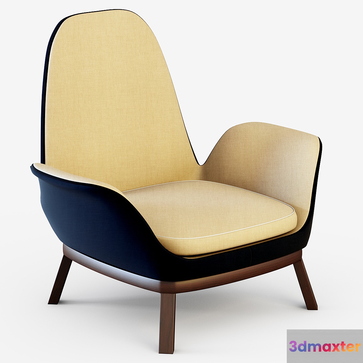 Contemporary fireside chair EVEN 3D Max
