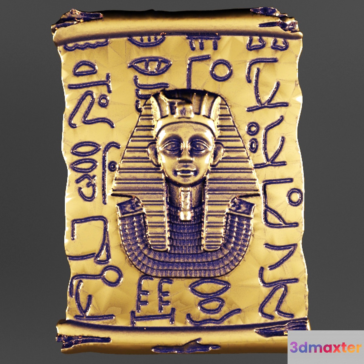 Bas-relief. Egypt. 3D Max