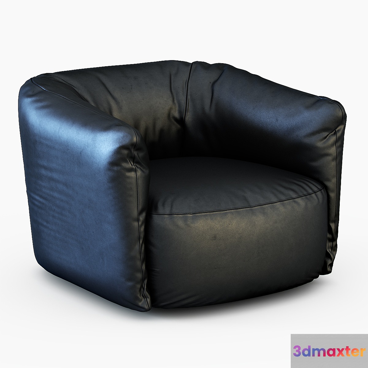 Santa Monica Leather Swivel Armchair Poliform