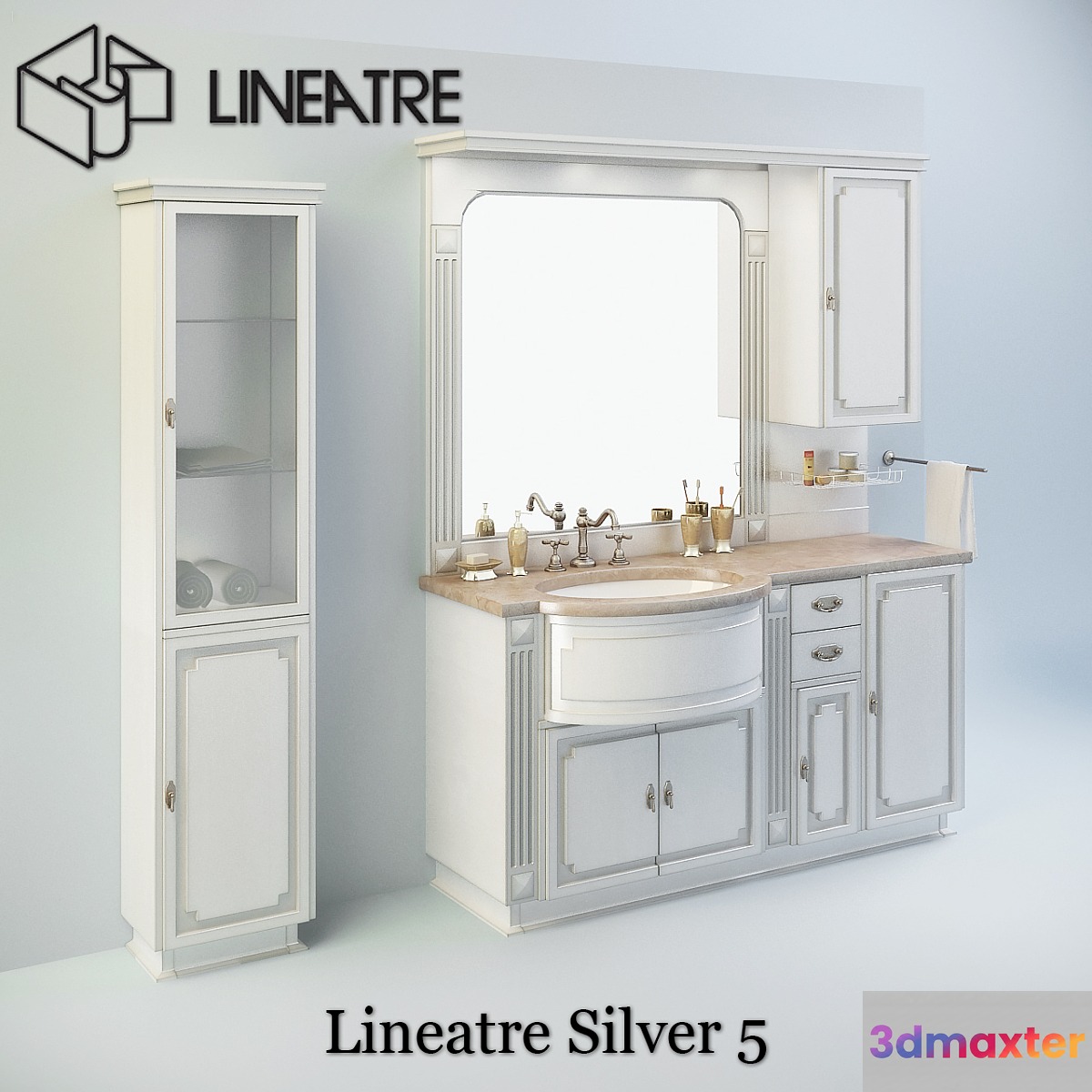 Bathroom furniture Lineatre Silver 5