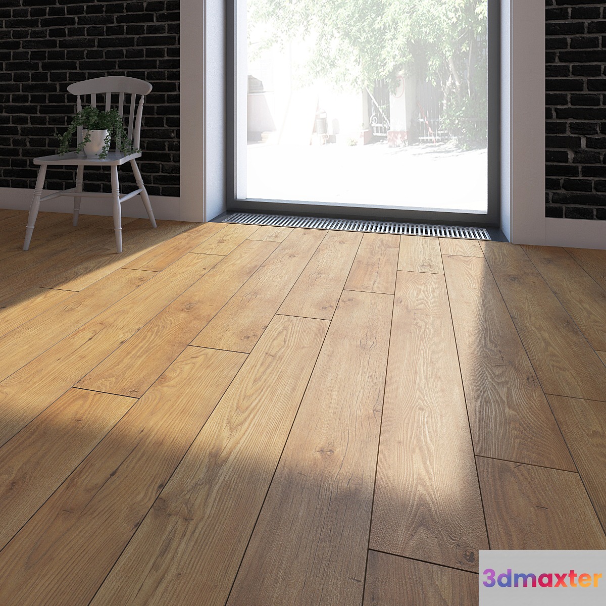 Parquet 2x types of Kronospan Swedish rustic oak and chestnut tan