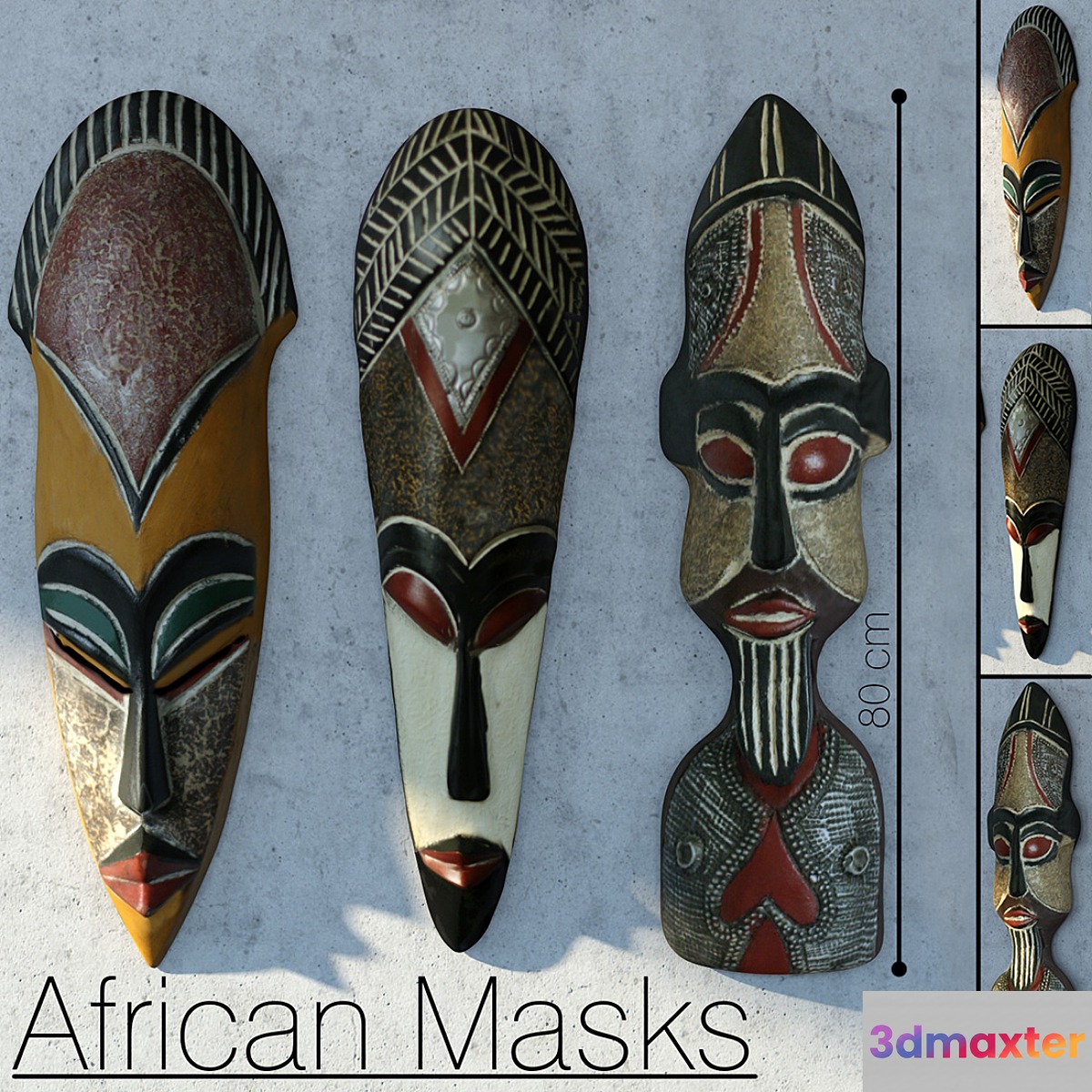 African Mask 3D Max