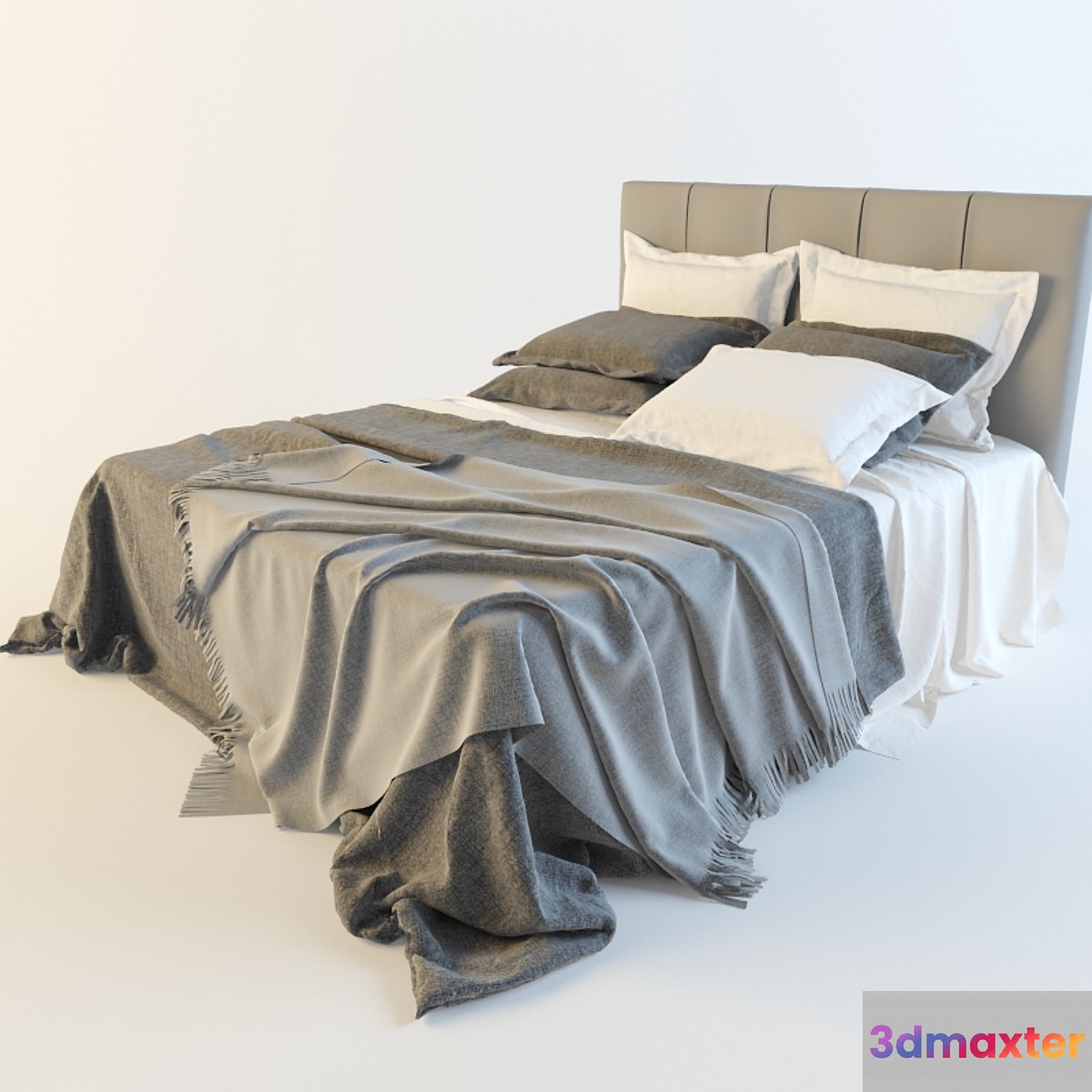 bed with a blanket 3D Max