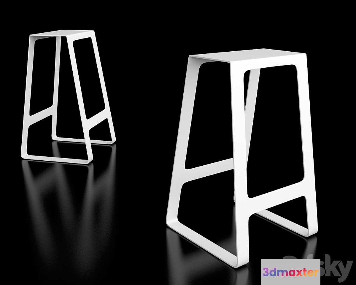 minimal stool by Jonathan Nesci 3D Max