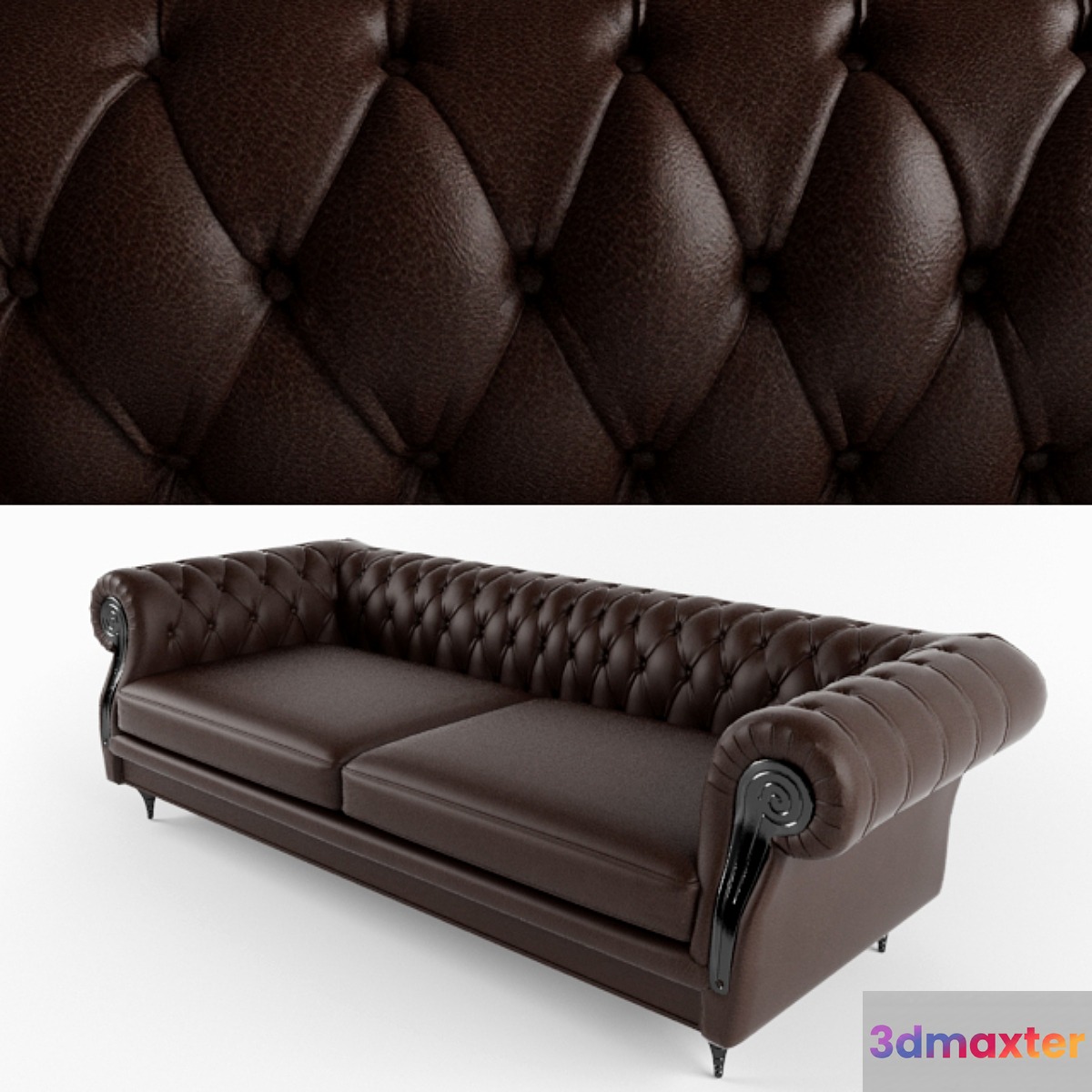Chesterfield sofa 3D Max