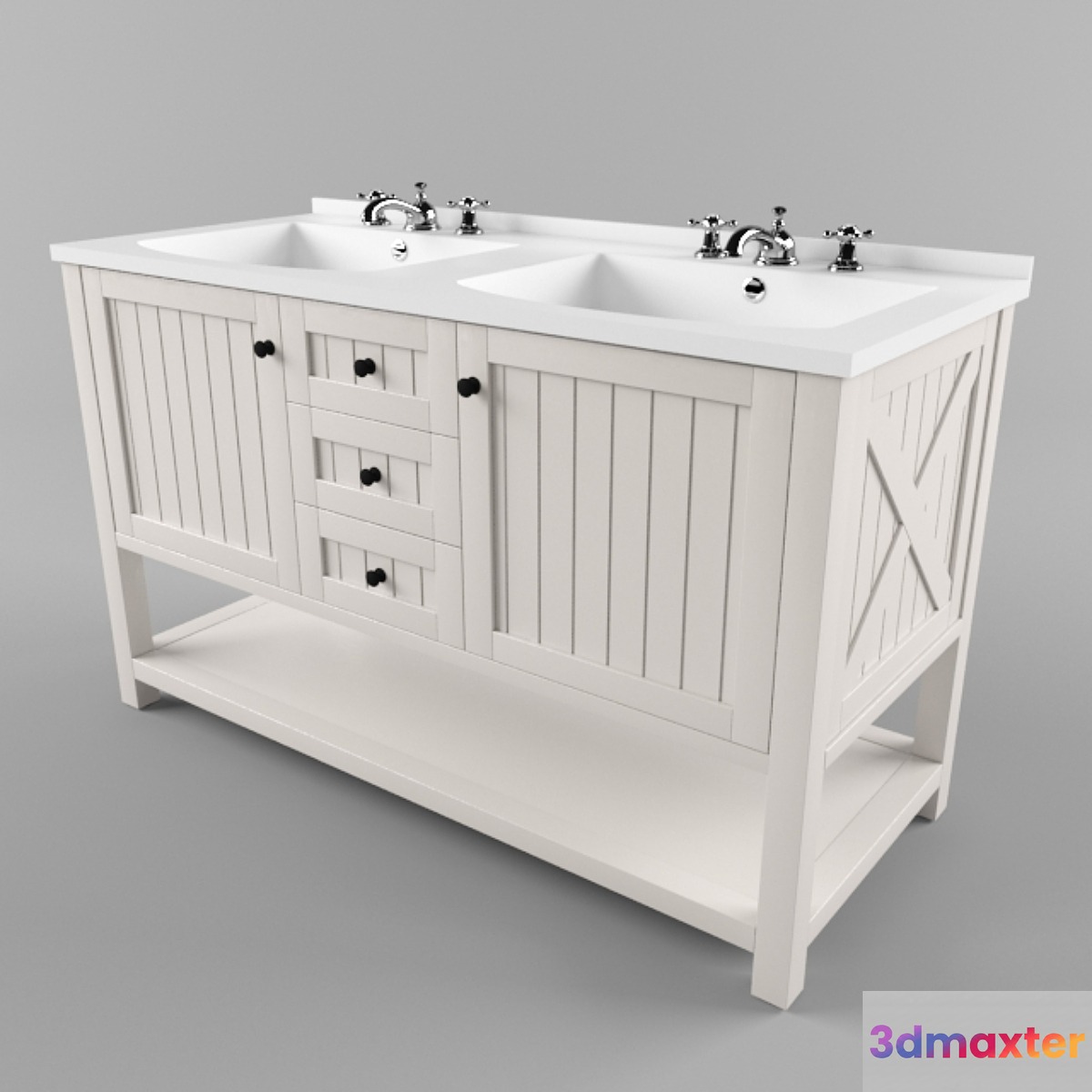 The sink in the style of the country