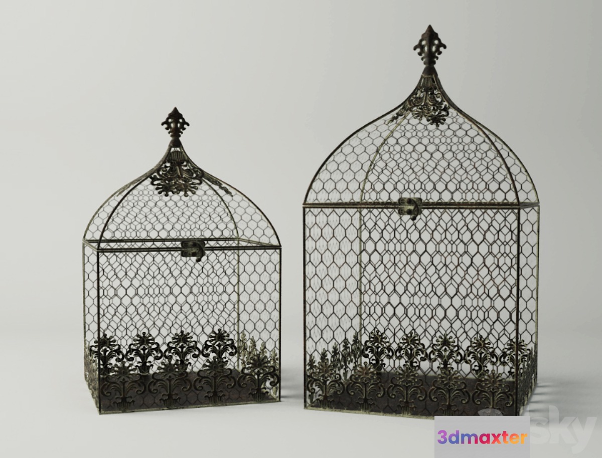 Square Birdcages 3D Max