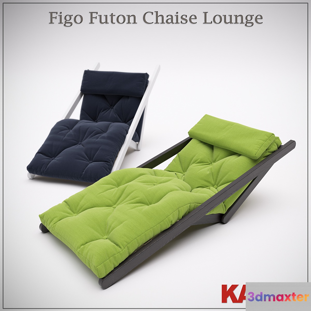 Figo Futon Chaise Lounge 3D Max