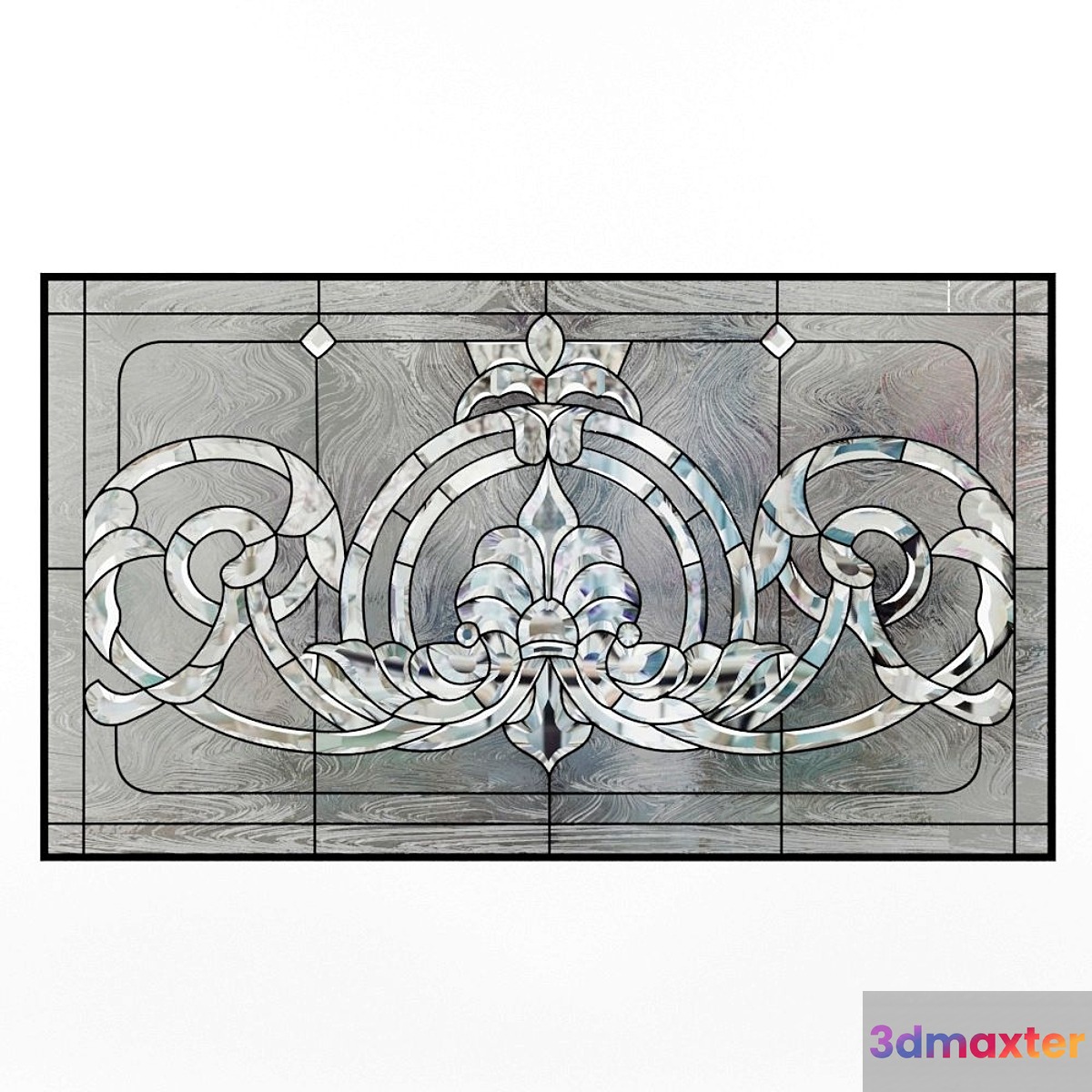 Stained glass with bevel 3D Max