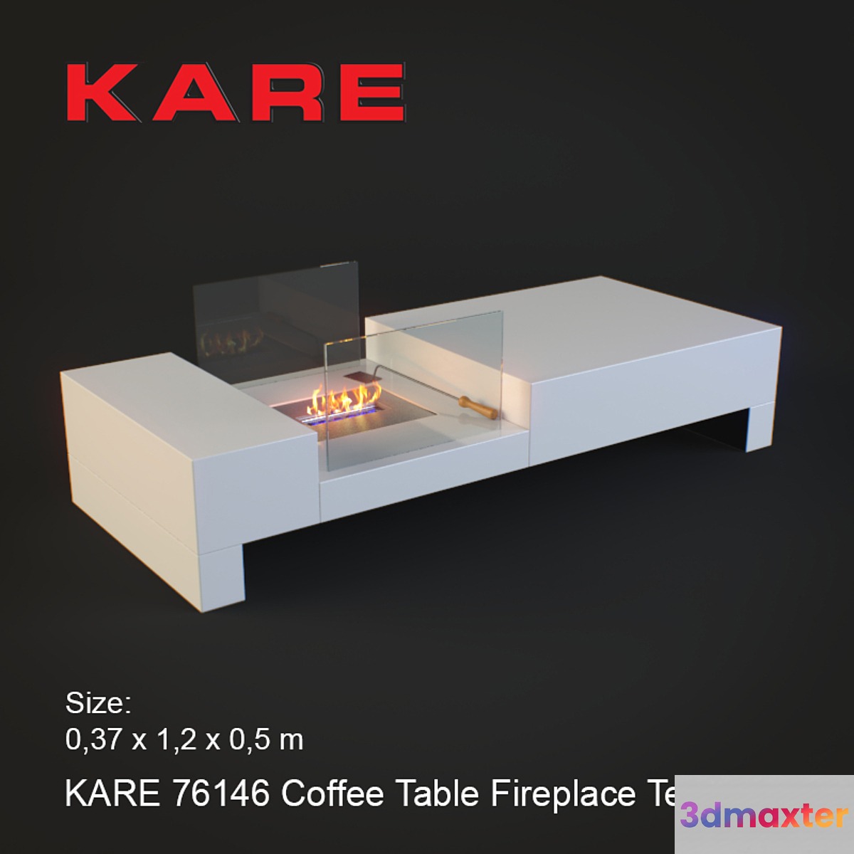 KARE 76146 Coffee Table Fireplace Tempore | Coffee table KARE 3D Max