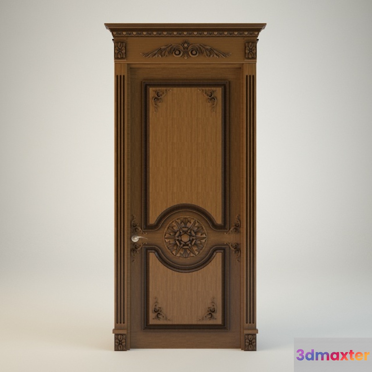 900h2300 door with carvings 3D Max