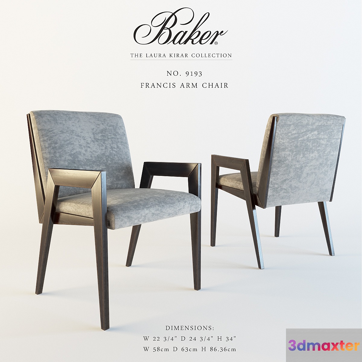 BAKER_No. 9193_Francis Arm Chair 3D Max