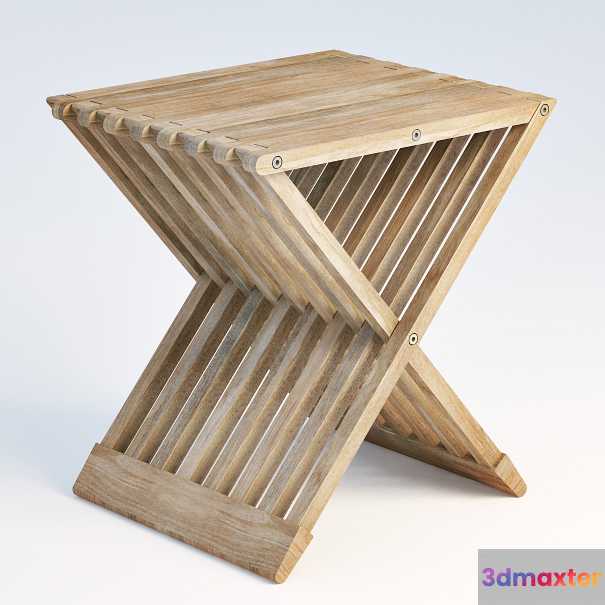 Teak Folding Stool - No.2