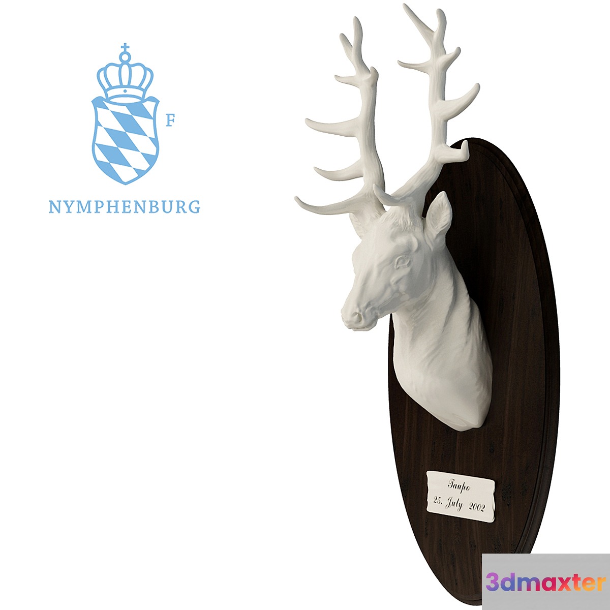 Nymphenburg. Deer head. 3D Max