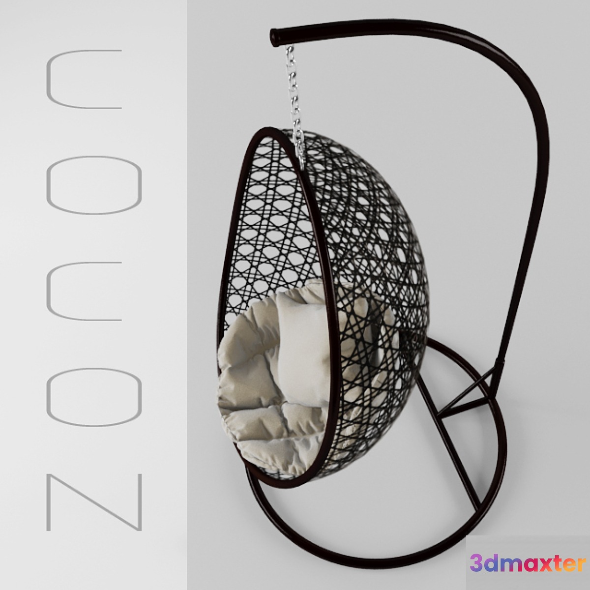 Chair swing hanging cocoon with a pillow Boyscout (Scout) 3D Max