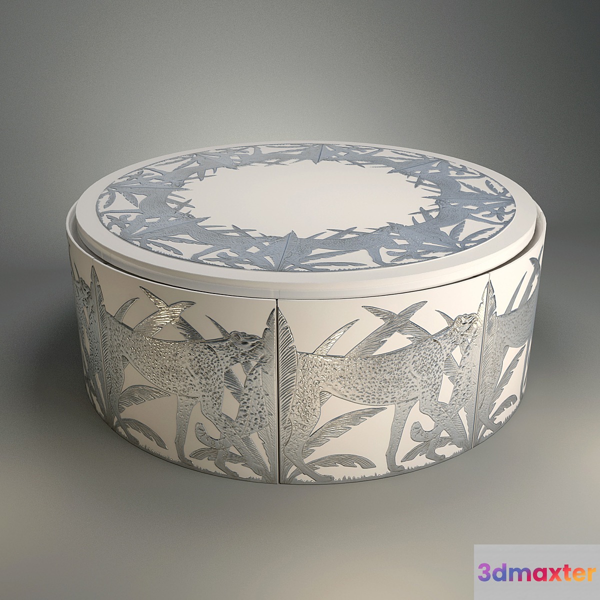 Dining table Alchymia Emma + 8 chairs Elvira 3D Max