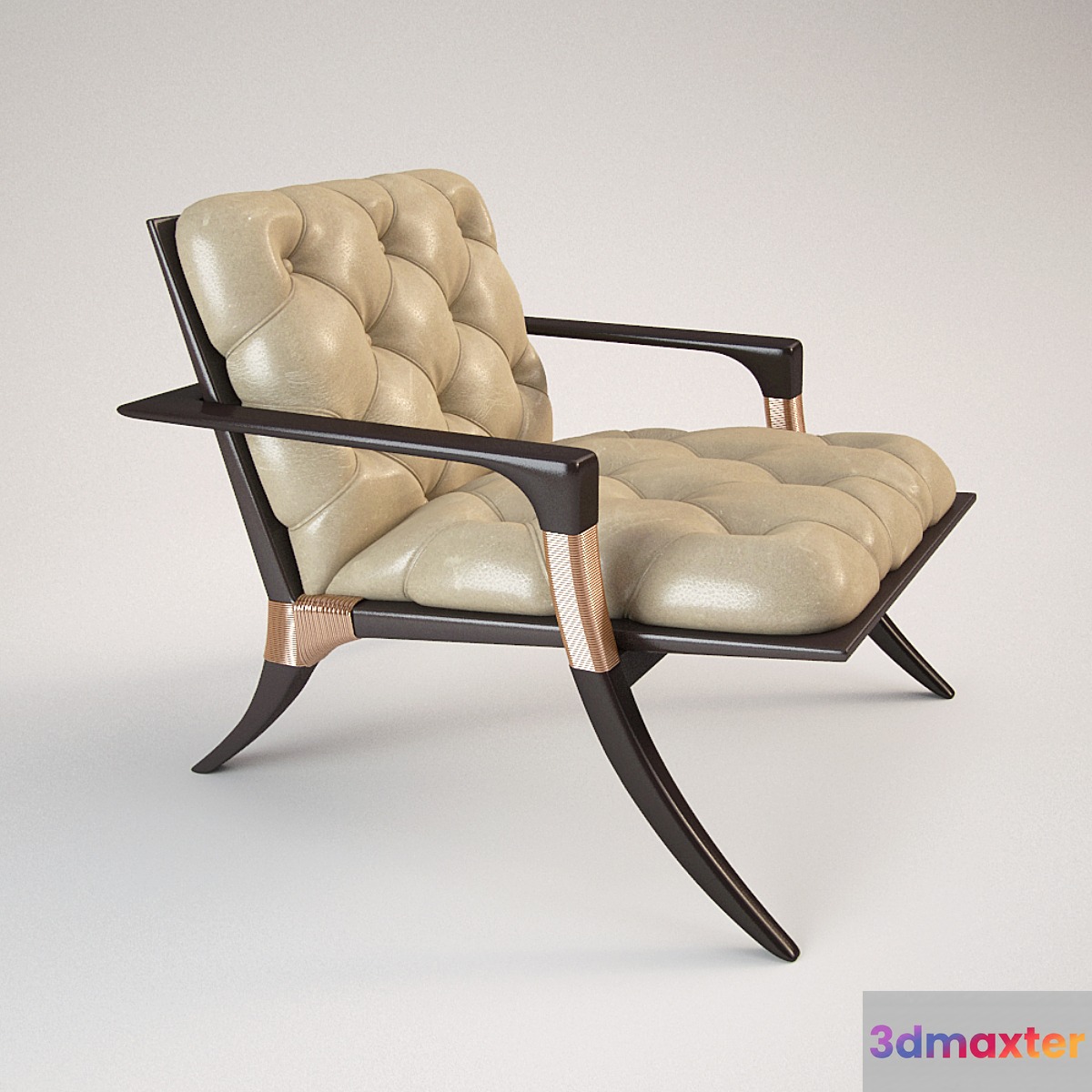 Athens Lounge Chair - Tufted 3D Max
