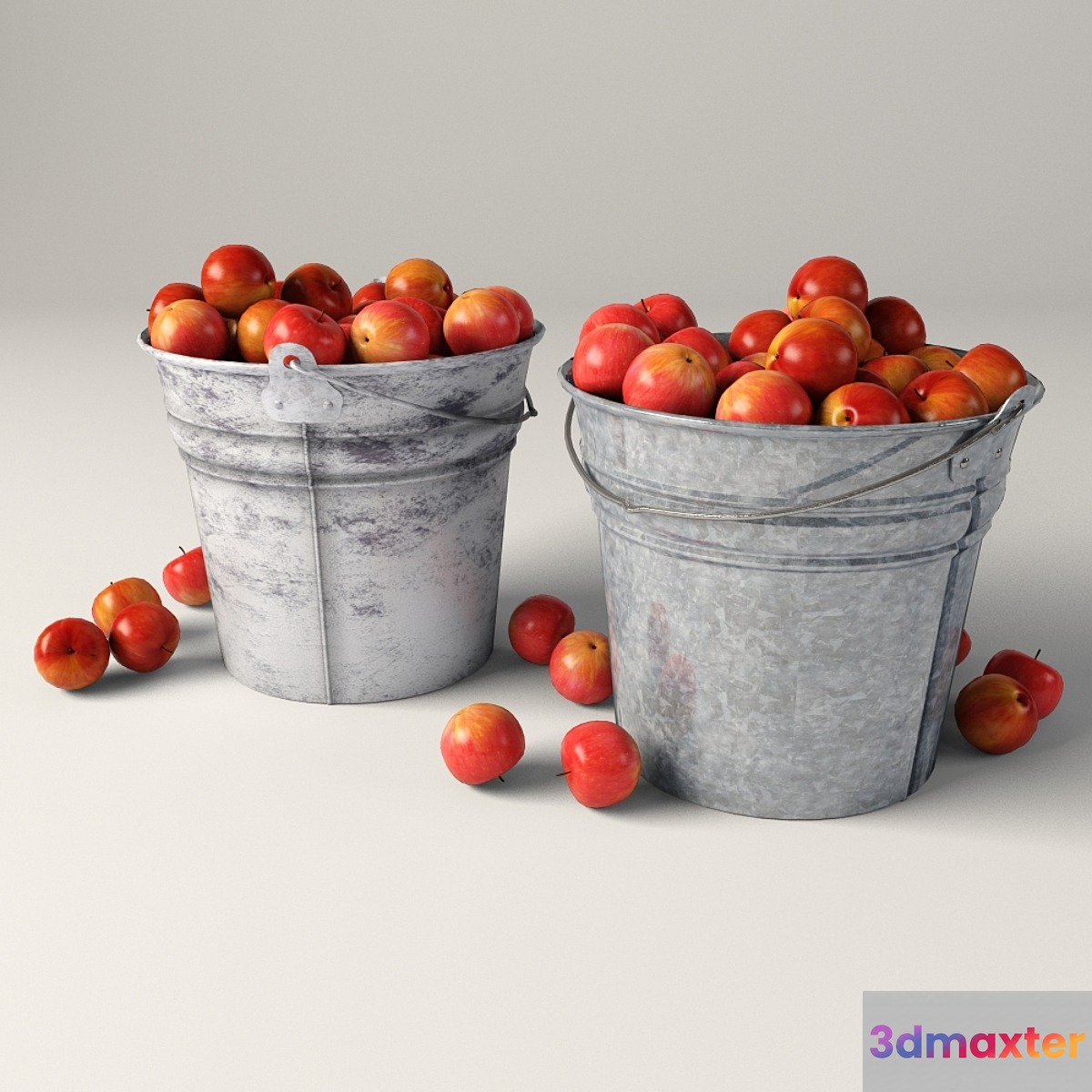 Bucket of Apples 3D Max