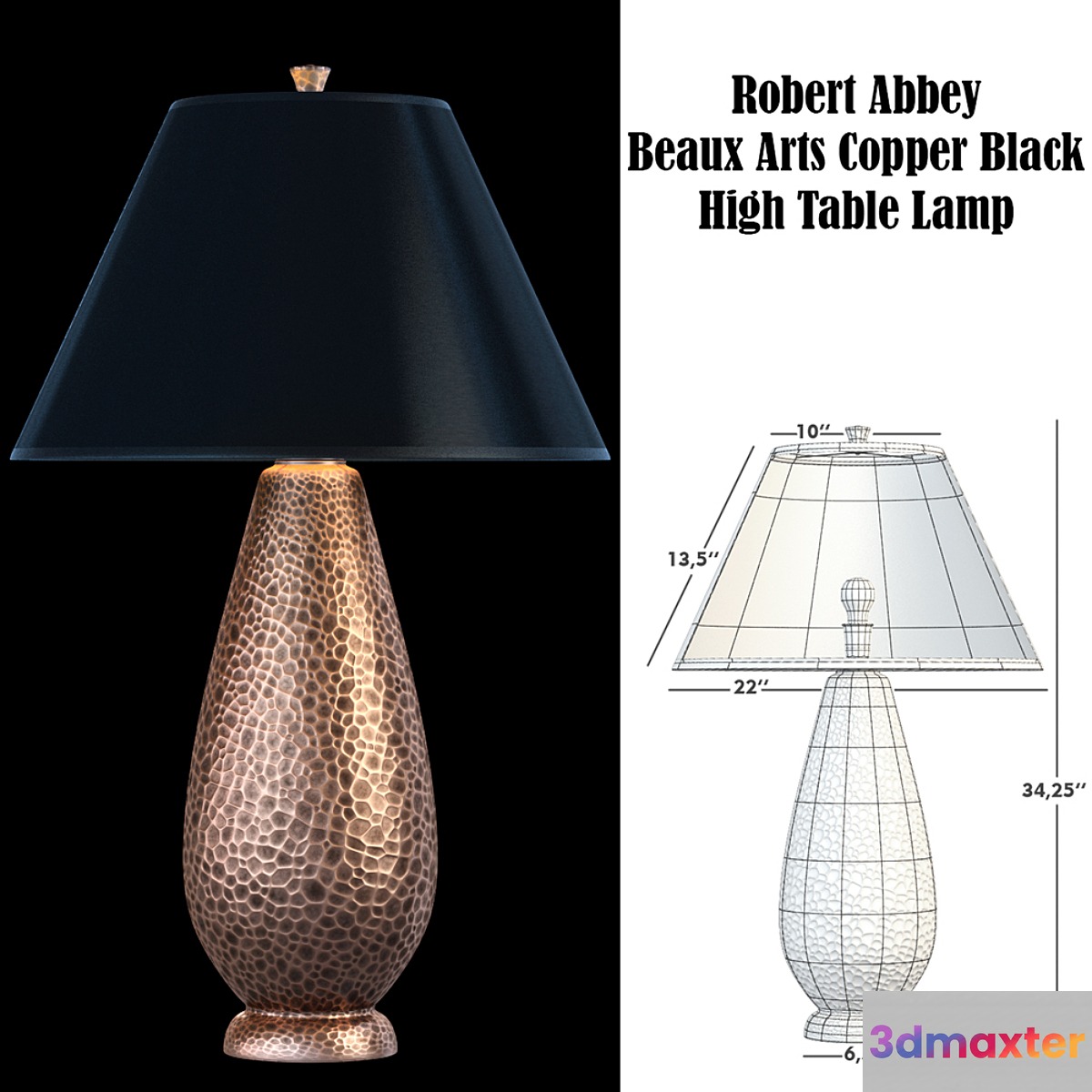 Beaux Arts Table Lamp 3D Max