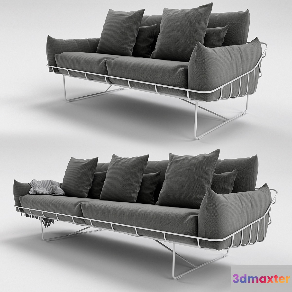 Wireframe Sofa 3D Max
