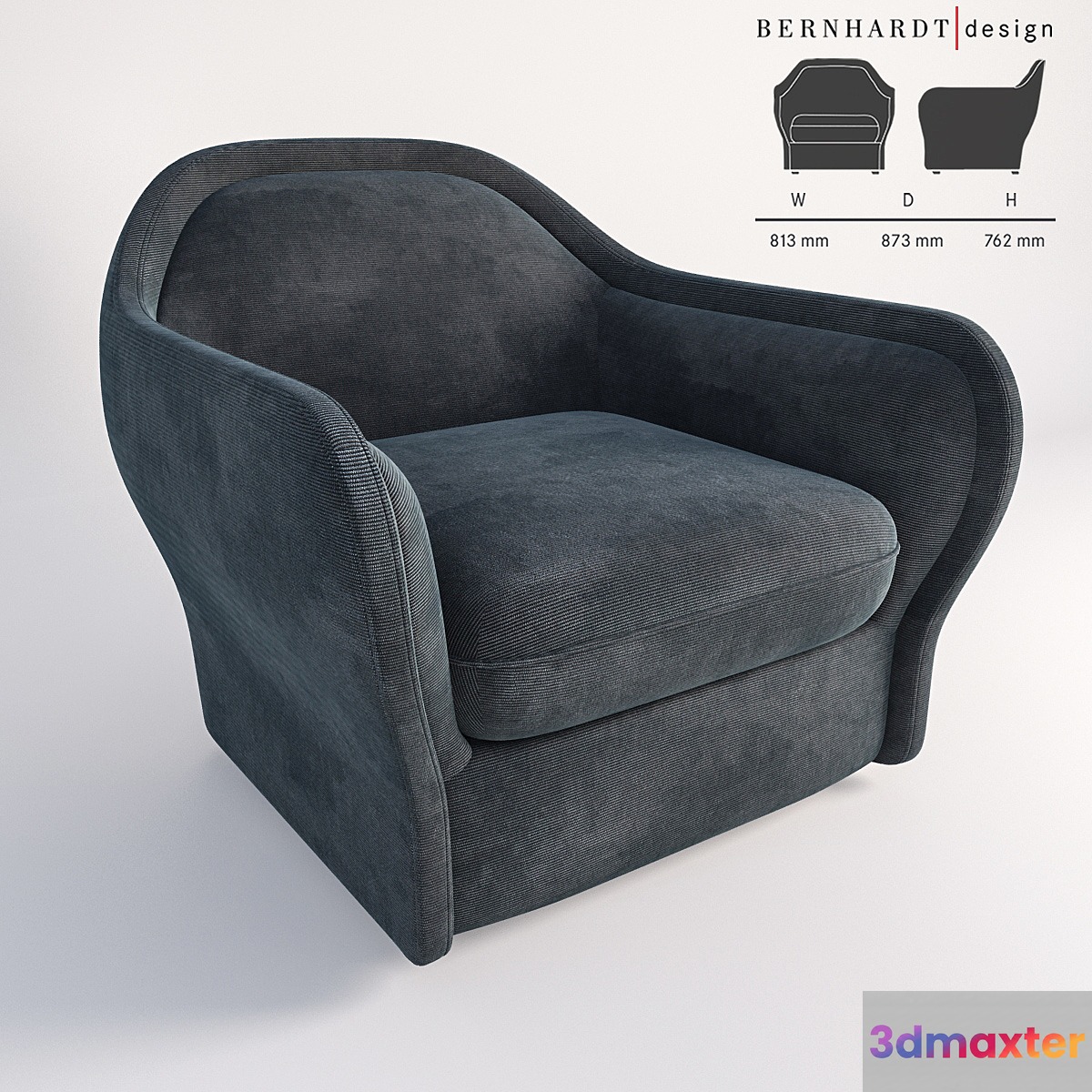 chair Bardot Bernhardt design 3D Max