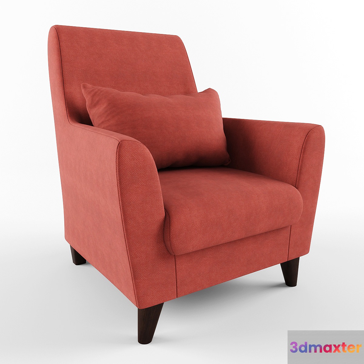 Coral chair with cushion 3D Max