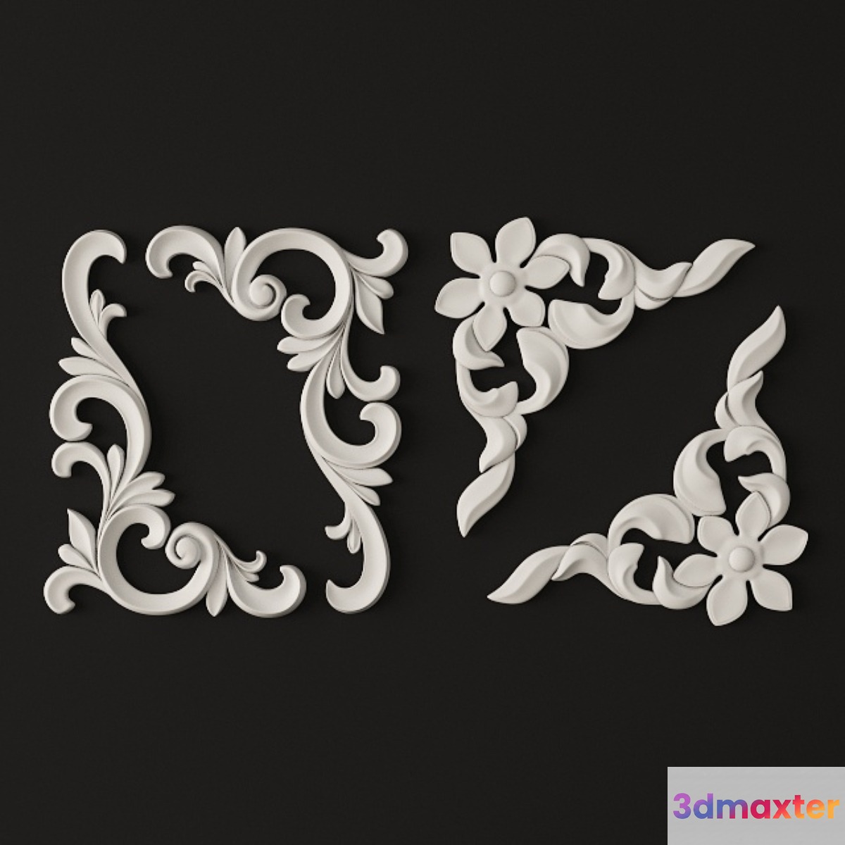 Decorative corner elements.