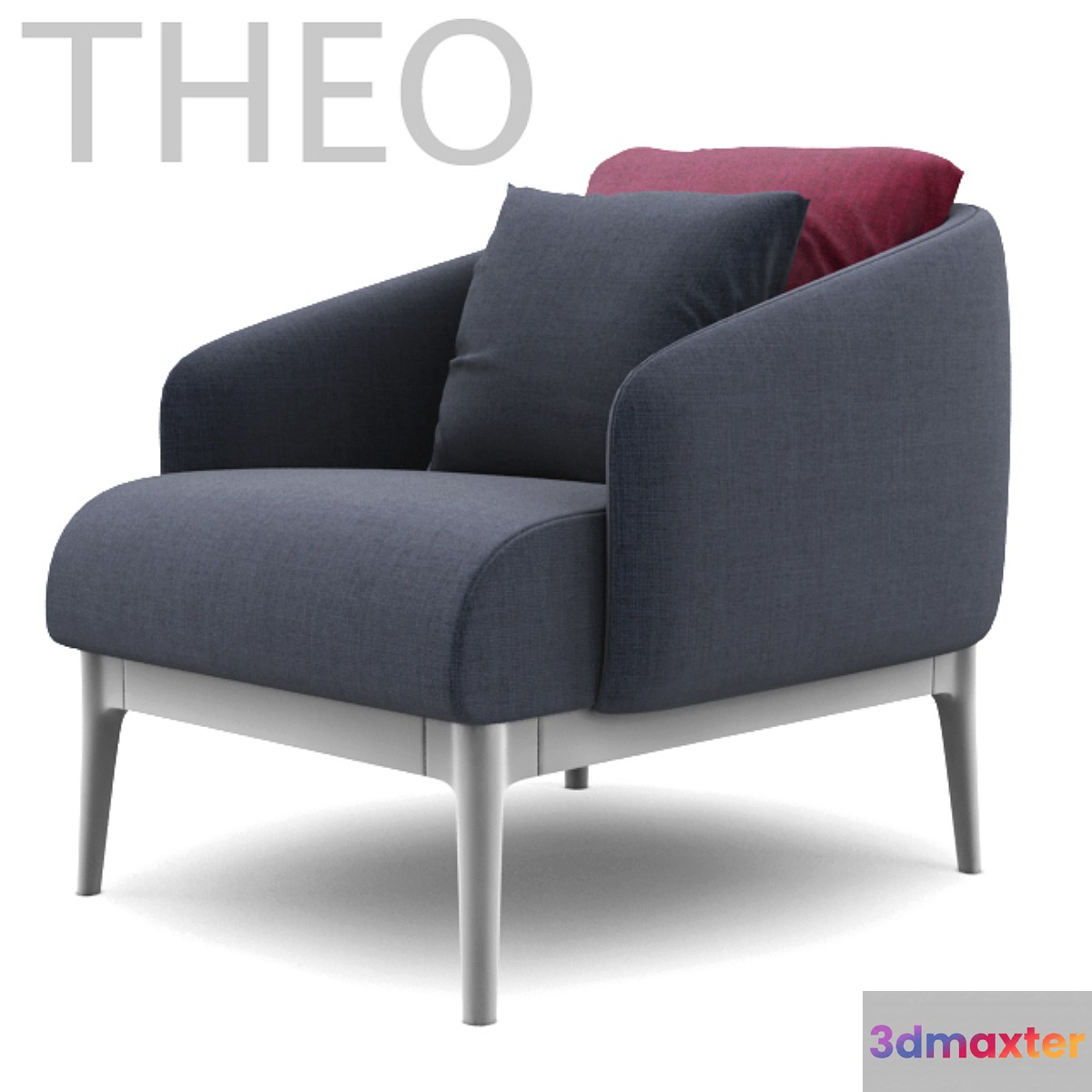 chair with ottoman THEO (zeo) 3D Max