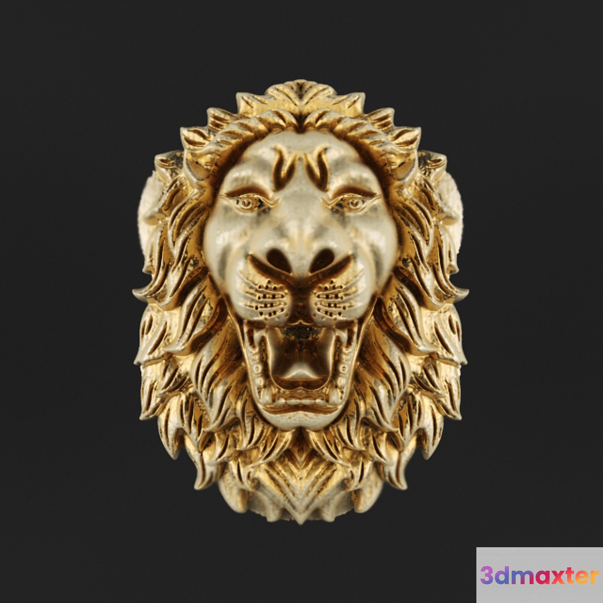 Lions Head to the wall. 3D Max