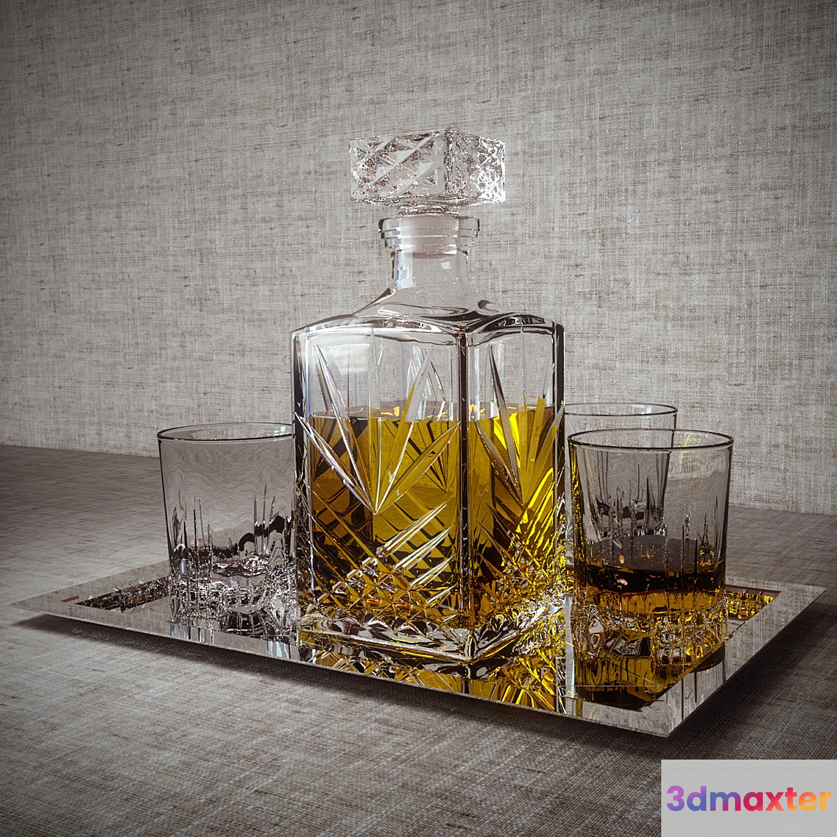 Bormioli Rocco SELECTA set for whiskey 3D Max