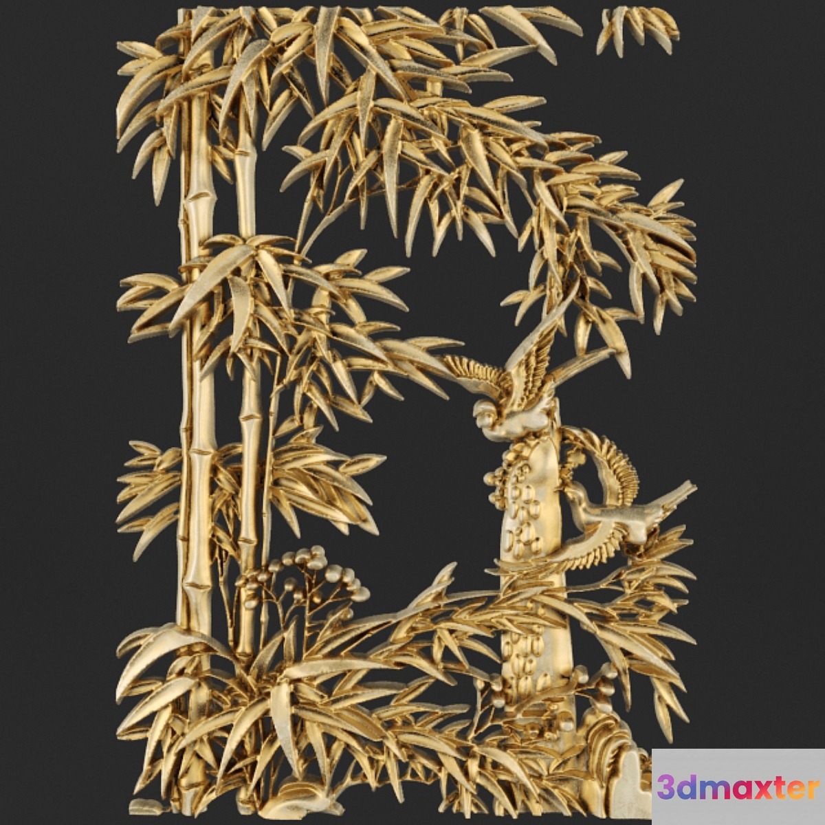 Bas-relief. Bamboo. - No.2