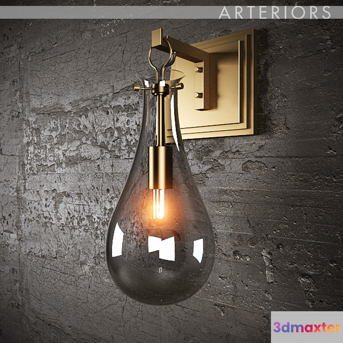 Bra Arteriors Sabine Sconce antique Brass